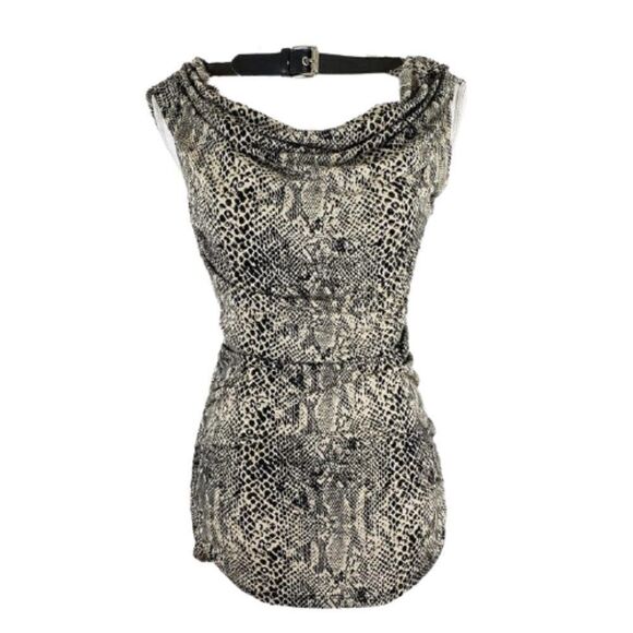 Michael Michael Kors Snakeskin Cowl-Neck Sleeveless Top – Small - Picture 5 of 14